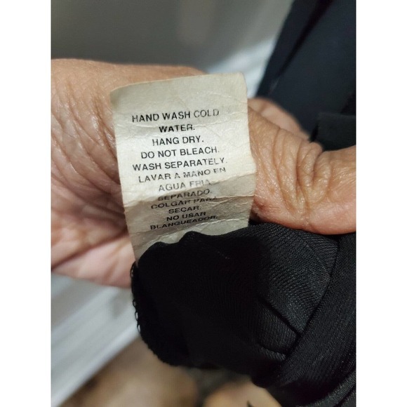 Stilletto's Black Polyester Round Neck Strappy Ruffle Knee Length Party Dress S - Picture 11 of 12